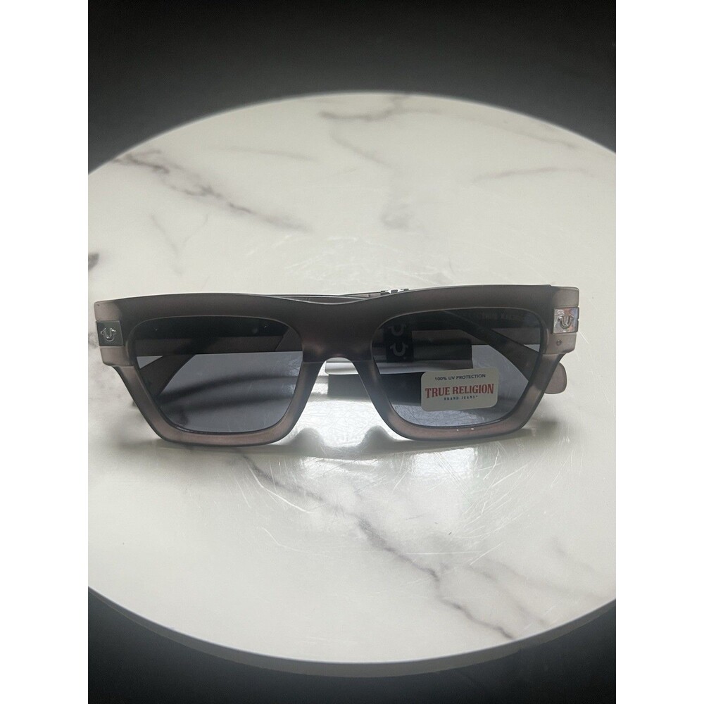 TRUE RELIGION TRM1868-5MSJ Sunglasses Frosted Black Acetate Logo Classic NWT Men